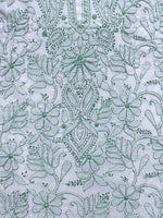 Load image into Gallery viewer, Seva Chikan Hand Embroidered White Cotton Lucknowi Chikankari Unstitched Suit Piece-SCL0048