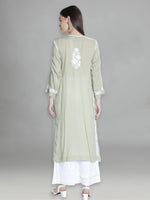 Load image into Gallery viewer, Seva Chikan Hand Embroidered Modal Cotton Lucknowi Chikankari Kurta