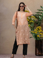 Load image into Gallery viewer, Seva Chikan Hand Embroidered Cotton Lucknowi Chikankari Kurta