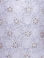 Load image into Gallery viewer, Seva Chikan Hand Embroidered White Georgette Lucknowi Chikan Unstitched Kurti Piece-SCL0119