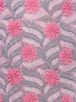 Load image into Gallery viewer, Seva Chikan Hand Embroidered Pink Georgette Lucknowi Chikankari Unstitched Suit Piece-SCL0072