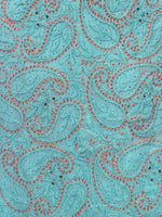 Load image into Gallery viewer, Seva Chikan Hand Embroidered Sea Green Georgette Lucknowi Chikankari Unstitched Suit Piece With Mukaish/Muqaish Work-SCL0073