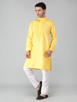 Load image into Gallery viewer, Seva Chikan Hand Embroidered Cotton Lucknowi Chikan Mens Kurta