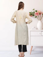 Load image into Gallery viewer, Seva Chikan Hand Embroidered Chanderi Lucknowi Chikankari Kurta