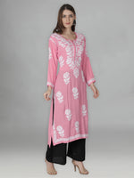 Load image into Gallery viewer, Seva Chikan Hand Embroidered Modal Cotton Lucknowi Chikankari Kurta