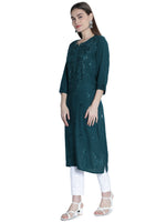 Load image into Gallery viewer, Seva Chikan Hand Embroidered Rayon Lucknowi Chikankari Kurta