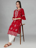Load image into Gallery viewer, Seva Chikan Hand Embroidered Cotton Lucknowi Chikankari Kurta