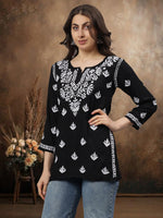 Load image into Gallery viewer, Seva Chikan Hand Embroidered Modal Lucknowi Chikan Top
