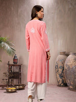 Load image into Gallery viewer, Seva Chikan Hand Embroidered Rayon Lucknowi Chikankari Kurta