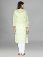 Load image into Gallery viewer, Seva Chikan Hand Embroidered Cotton Lucknowi Chikankari Kurta