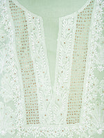 Load image into Gallery viewer, Seva Chikan Hand Embroidered Cotton Lucknowi Chikankari Unstitched Suit Piece With Mukaish/Muqaish Work