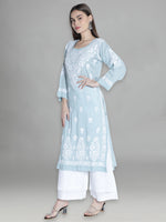 Load image into Gallery viewer, Seva Chikan Hand Embroidered Modal Cotton Lucknowi Chikankari Kurta