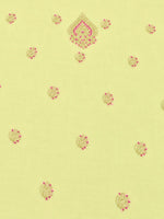 Load image into Gallery viewer, Seva Chikan Hand Embroidere Lemon Terivoil Cotton Lucknowi Chikankari Unstitched Suit Piece-SEV15025