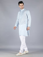 Load image into Gallery viewer, Seva Chikan Hand Embroidered  Cotton Lucknowi Chikan Mens Stitched Kurta