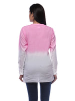 Load image into Gallery viewer, Seva Chikan Hand Embroidered Pink Cotton Lucknowi Chikankari Short Top-SCL0507