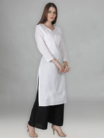 Load image into Gallery viewer, Seva Chikan Hand Embroidered Cotton Lucknowi Chikan Kurti