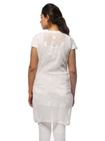 Load image into Gallery viewer, Seva Chikan Hand Embroidered White Cotton Lucknowi Chikan Kurta-SCL0675