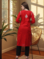 Load image into Gallery viewer, Seva Chikan Hand Embroidered Cotton Lucknowi Chikankari Kurta