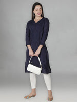 Load image into Gallery viewer, Seva Chikan Hand Embroidered Cotton Lucknowi Chikan Kurti