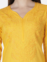 Load image into Gallery viewer, Seva Chikan Hand Embroidered Cotton Lucknowi Chikan Kurti