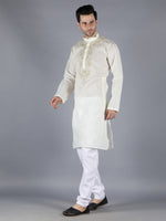 Load image into Gallery viewer, Seva Chikan Hand Embroidered  Lucknowi Chikan Mens Kurta