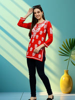 Load image into Gallery viewer, Seva Chikan Hand Embroidered Modal Lucknowi Chikankari Top