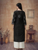Load image into Gallery viewer, Seva Chikan Hand Embroidered Chanderi Chikankari Kurta