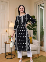 Load image into Gallery viewer, Seva Chikan Hand Embroidered Cotton Lucknowi Chikankari Kurta