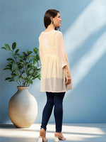 Load image into Gallery viewer, Seva Chikan Hand Embroidered Georgette Lucknowi Chikan Top