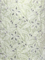 Load image into Gallery viewer, Seva Chikan Hand Embroidered Lemon Georgette Lucknowi Chikan Unstitched Kurti Piece-SCL0117