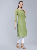 Load image into Gallery viewer, Seva Chikan Hand Embroidered Georgette Lucknowi Chikankari Kurta