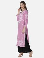 Load image into Gallery viewer, Seva Chikan Hand Embroidered Modal Cotton Lucknowi Chikan Kurti