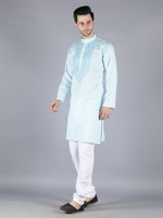Load image into Gallery viewer, Seva Chikan Hand Embroidered Cotton Lucknowi Chikan Mens Kurta