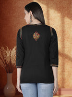 Load image into Gallery viewer, Seva Chikan Hand Embroidered Cotton Lucknowi Chikan Short Top