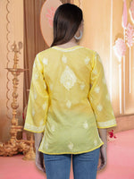 Load image into Gallery viewer, Seva Chikan Hand Embroidered Terivoil Cotton Lucknowi Chikan Top