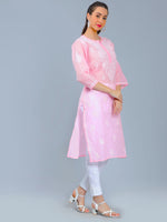 Load image into Gallery viewer, Seva Chikan Hand Embroidered Terivoil Cotton Lucknowi Chikan Kurta