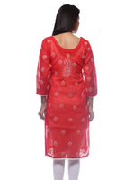 Load image into Gallery viewer, Seva Chikan Hand Embroidered Cotton Lucknowi Chikankari Kurta