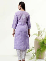 Load image into Gallery viewer, Seva Chikan Hand Embroidered Terivoil Cotton Lucknowi Chikankari Kurta