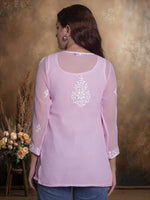 Load image into Gallery viewer, Seva Chikan Hand Embroidered Georgette Lucknowi Chikankari Top