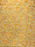 Load image into Gallery viewer, Seva Chikan Hand Embroidered Mango Yellow Cotton Lucknowi Chikan Unstitched Kurta Piece-SCL0083