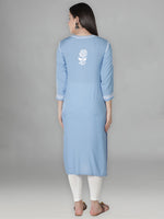 Load image into Gallery viewer, Seva Chikan Hand Embroidered Modal Cotton Lucknowi Chikankari Kurta