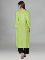 Load image into Gallery viewer, Seva Chikan Hand Embroidered Modal Cotton Lucknowi Chikankari Kurta