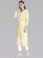 Load image into Gallery viewer, Seva Chikan Hand Embroidered Modal Cotton Lucknowi Chikankari Kurta