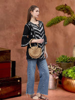 Load image into Gallery viewer, Seva Chikan Hand Embroidered Cotton Lucknowi Chikan Top