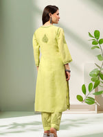 Load image into Gallery viewer, Seva Chikan Hand Embroidered Cotton Lucknowi Chikankari Kurta Set