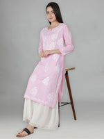 Load image into Gallery viewer, Seva Chikan Hand Embroidered Modal Cotton Lucknowi Chikankari Kurta
