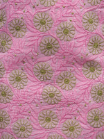Load image into Gallery viewer, Seva Chikan Hand Embroidered Pink Cotton Lucknowi Chikan Unstitched Kurti Piece-SCL0098