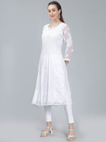 Load image into Gallery viewer, Seva Chikan Hand Embroidered Georgette Lucknowi Chikankari Anarkali