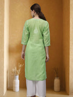 Load image into Gallery viewer, Seva Chikan Hand Embroidered Cotton Lucknowi Chikankari Kurta