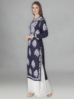 Load image into Gallery viewer, Seva Chikan Hand Embroidered Modal Cotton Lucknowi Chikankari Kurta